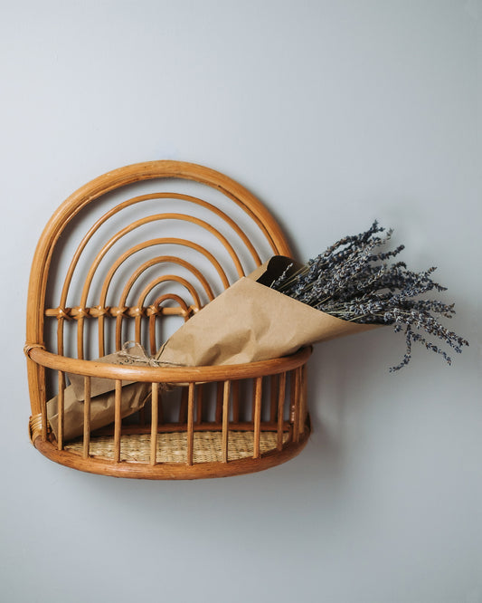 Rattan rainbow shelf