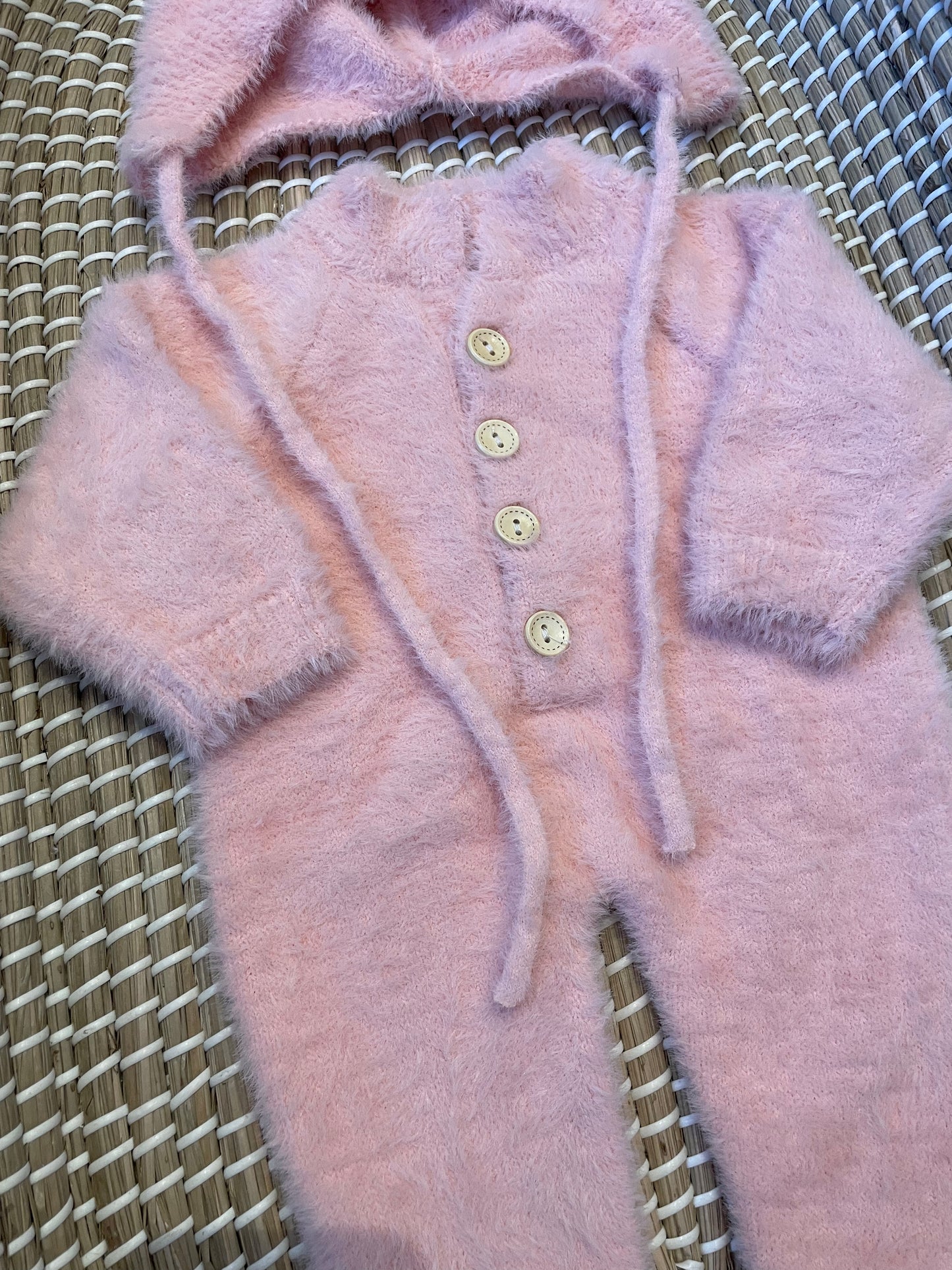 Pink fluffy onesie