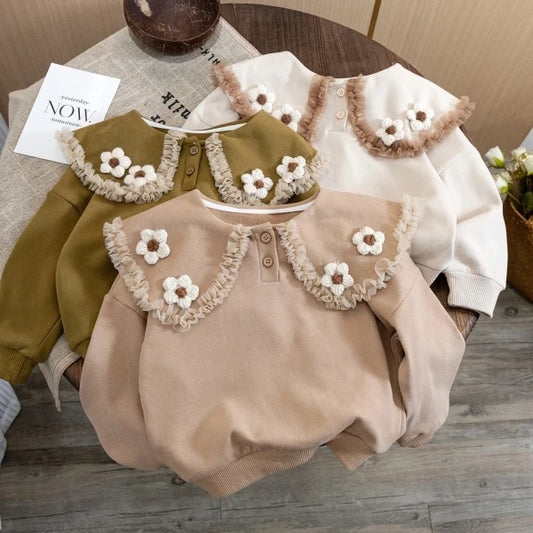 Beige flower jumper