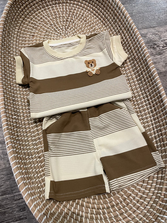 The striped teddy set