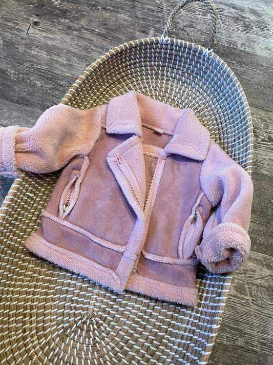 Pink fleece jacket