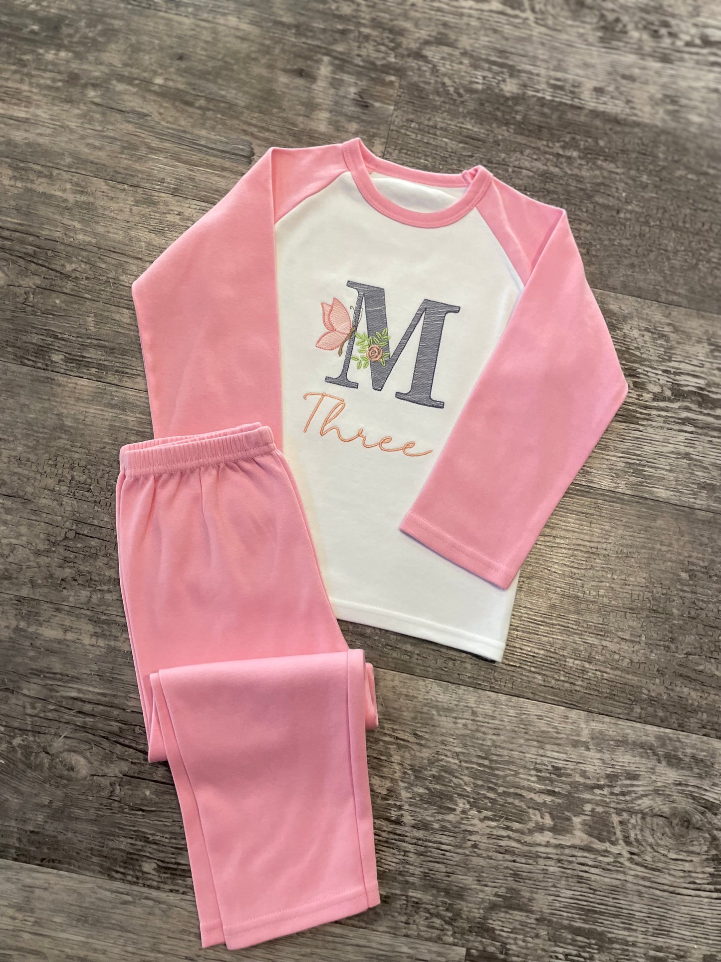 Personalised cotton pyjamas