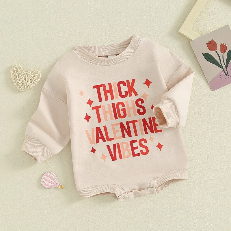 Thick thighs valentines vibes romper