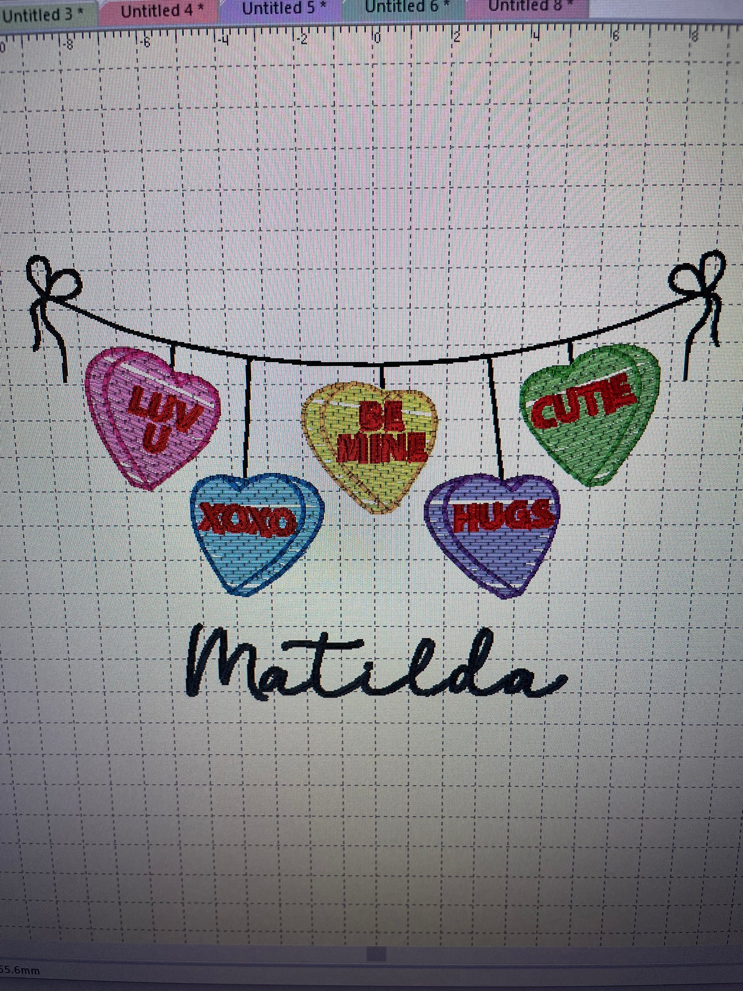 Personalised heart print pyjamas