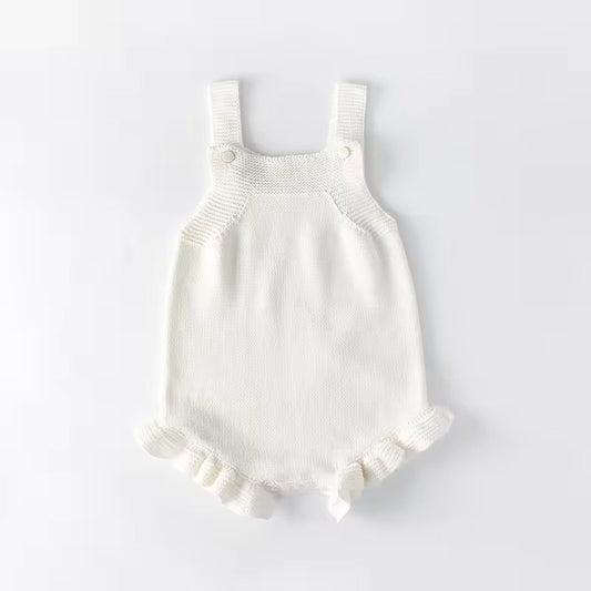 Personalised White Knitted romper