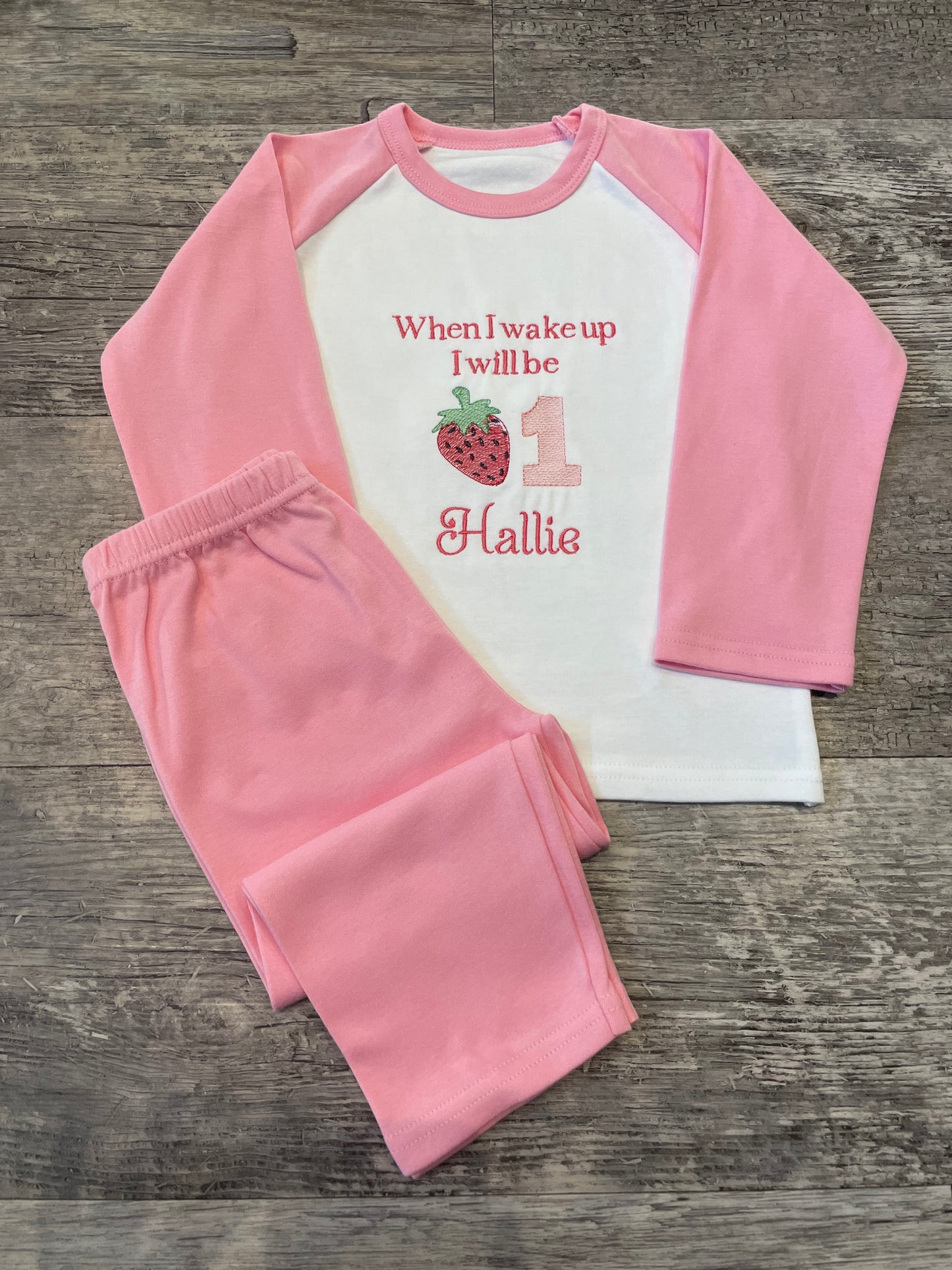 Personalised cotton pyjamas