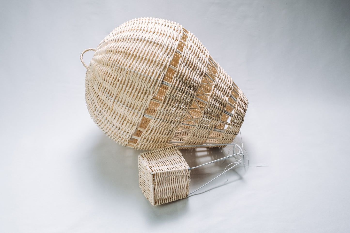 Large rattan hot air balloon