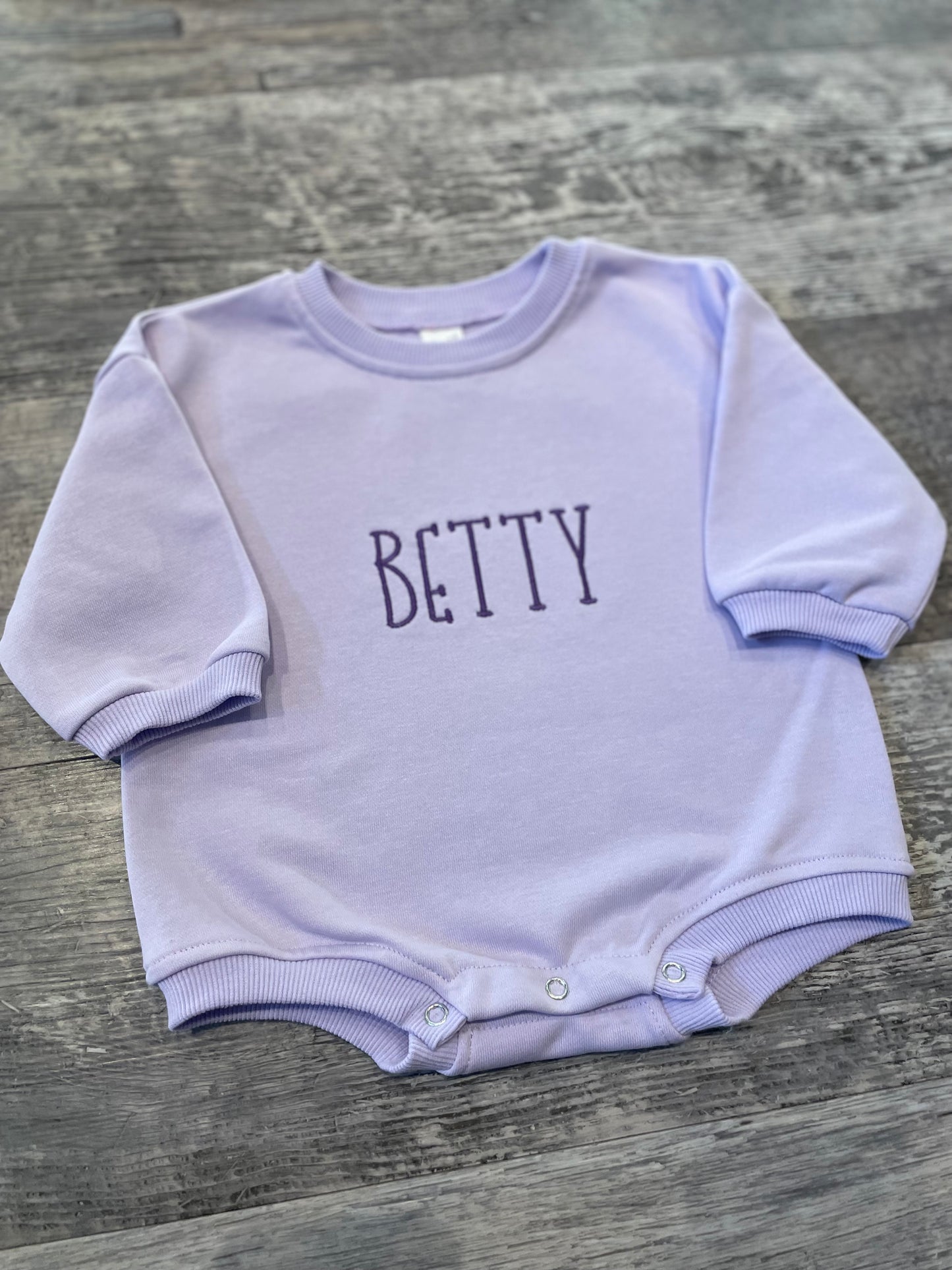 Personalised sweatshirt romper