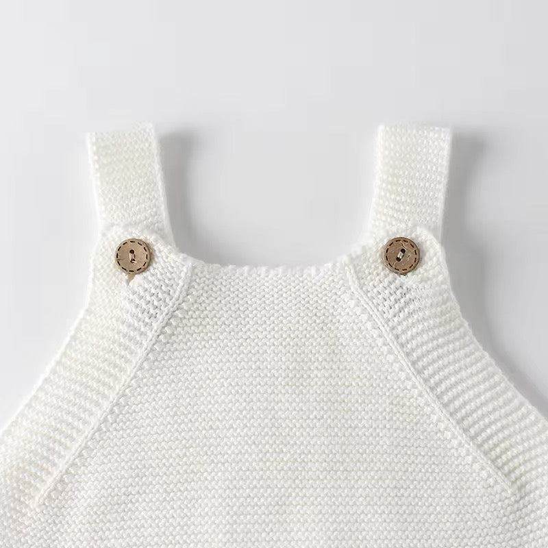 Personalised White Knitted romper