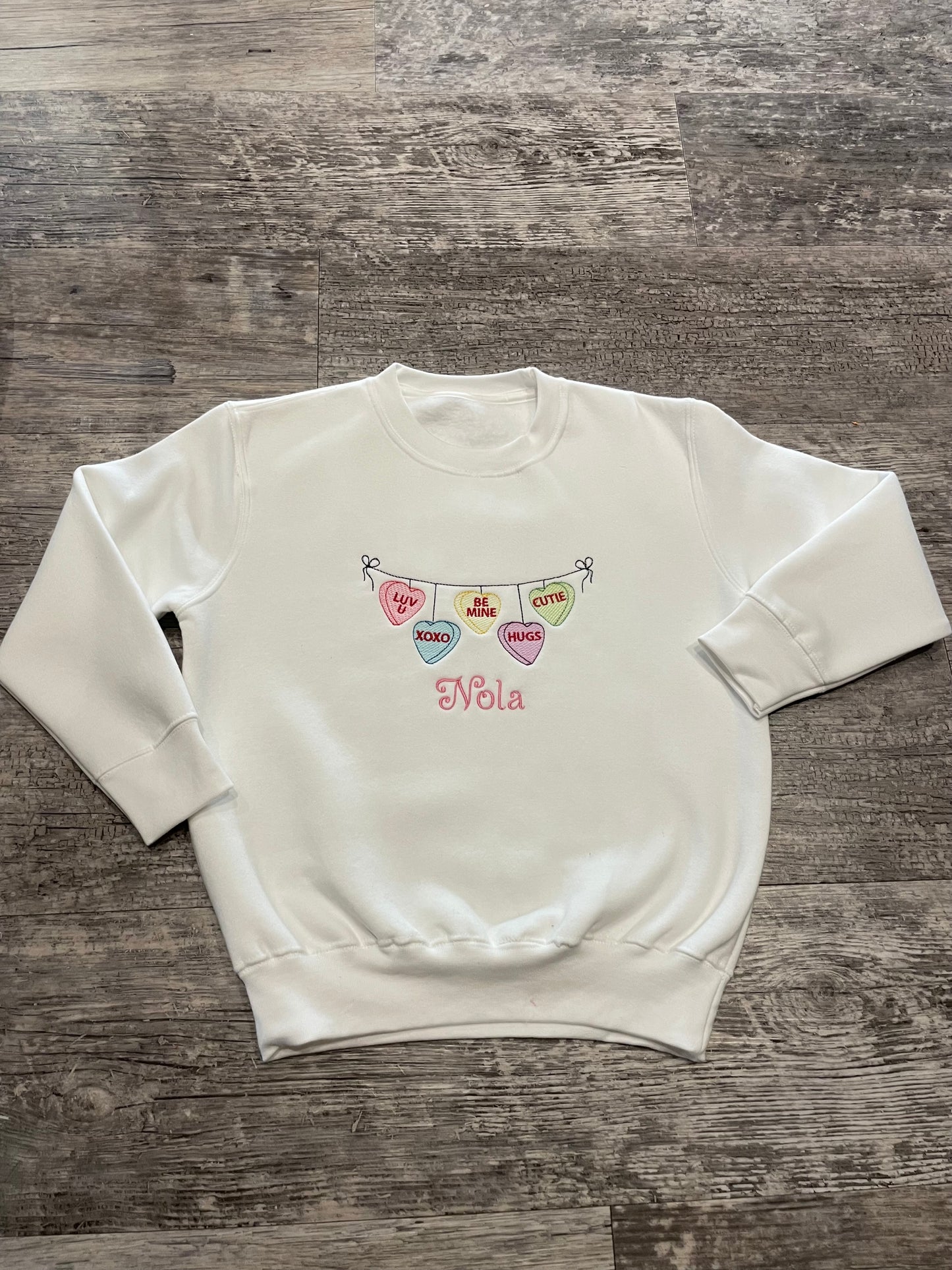 Personalised heart print pyjamas