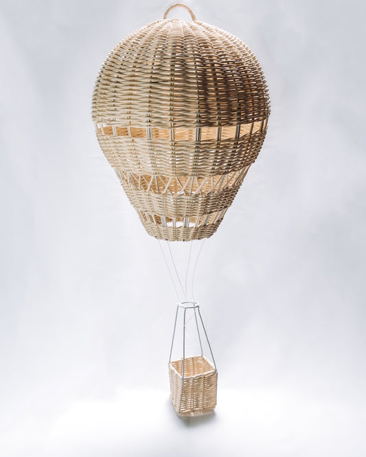 Large rattan hot air balloon