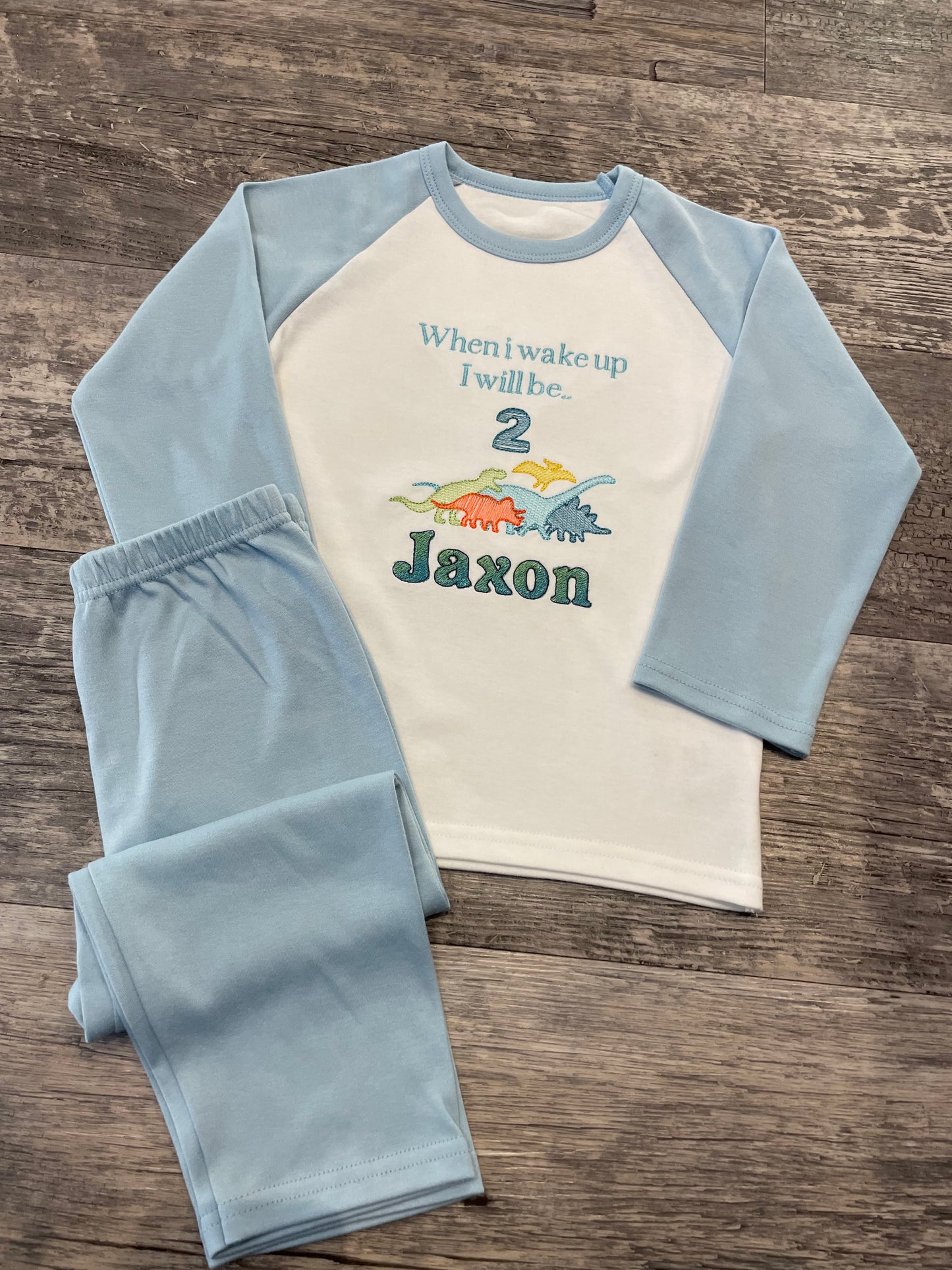 Personalised cotton pyjamas