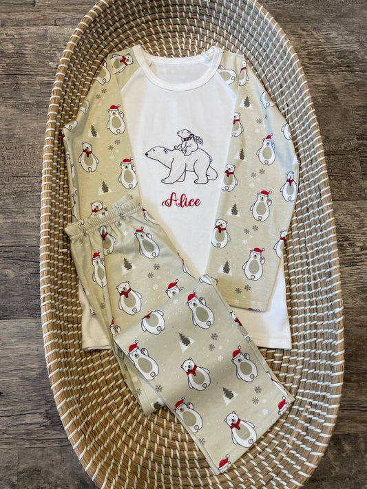 Personalised cotton matching family Christmas pyjamas - Children