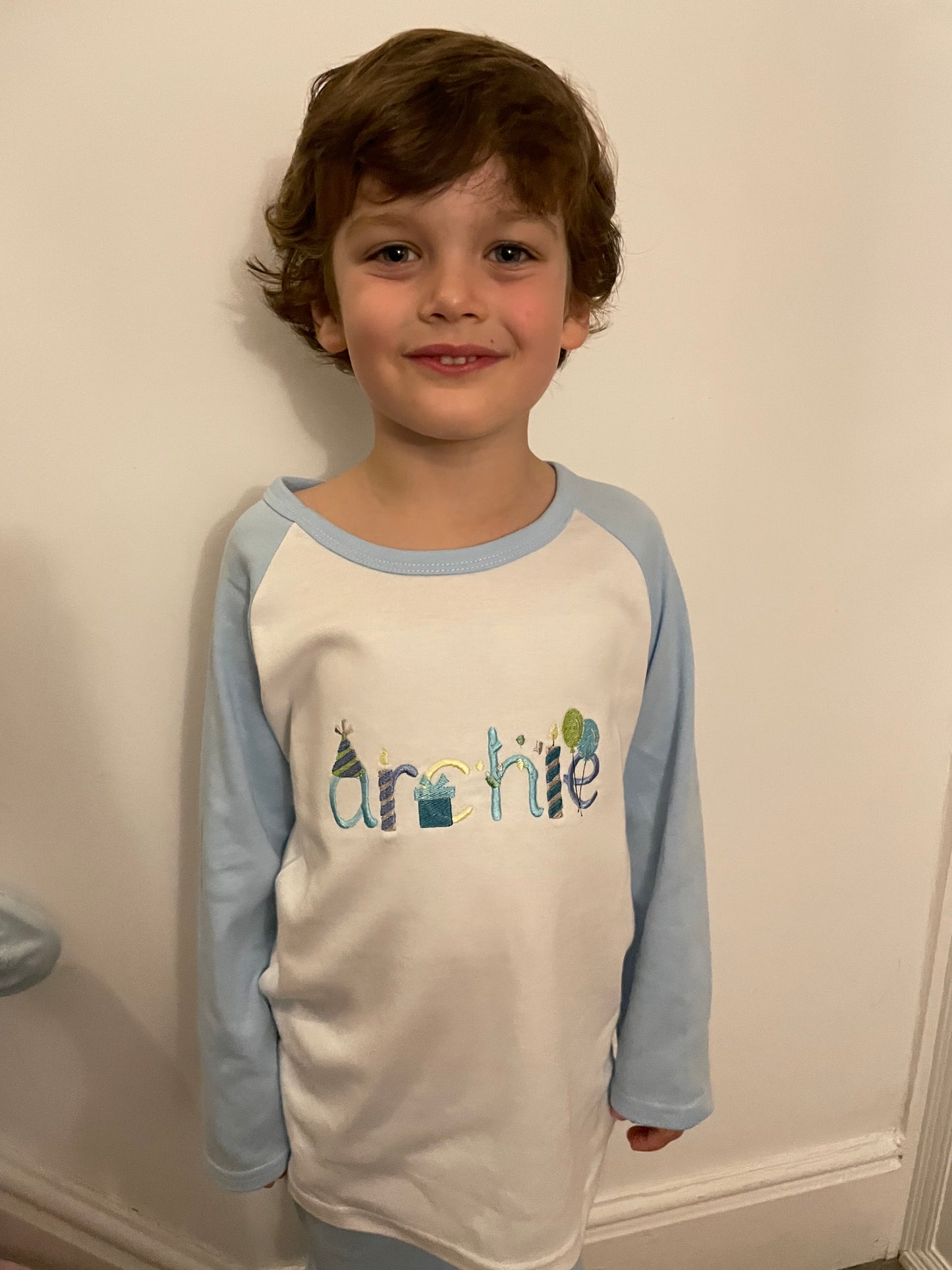 Personalised cotton pyjamas