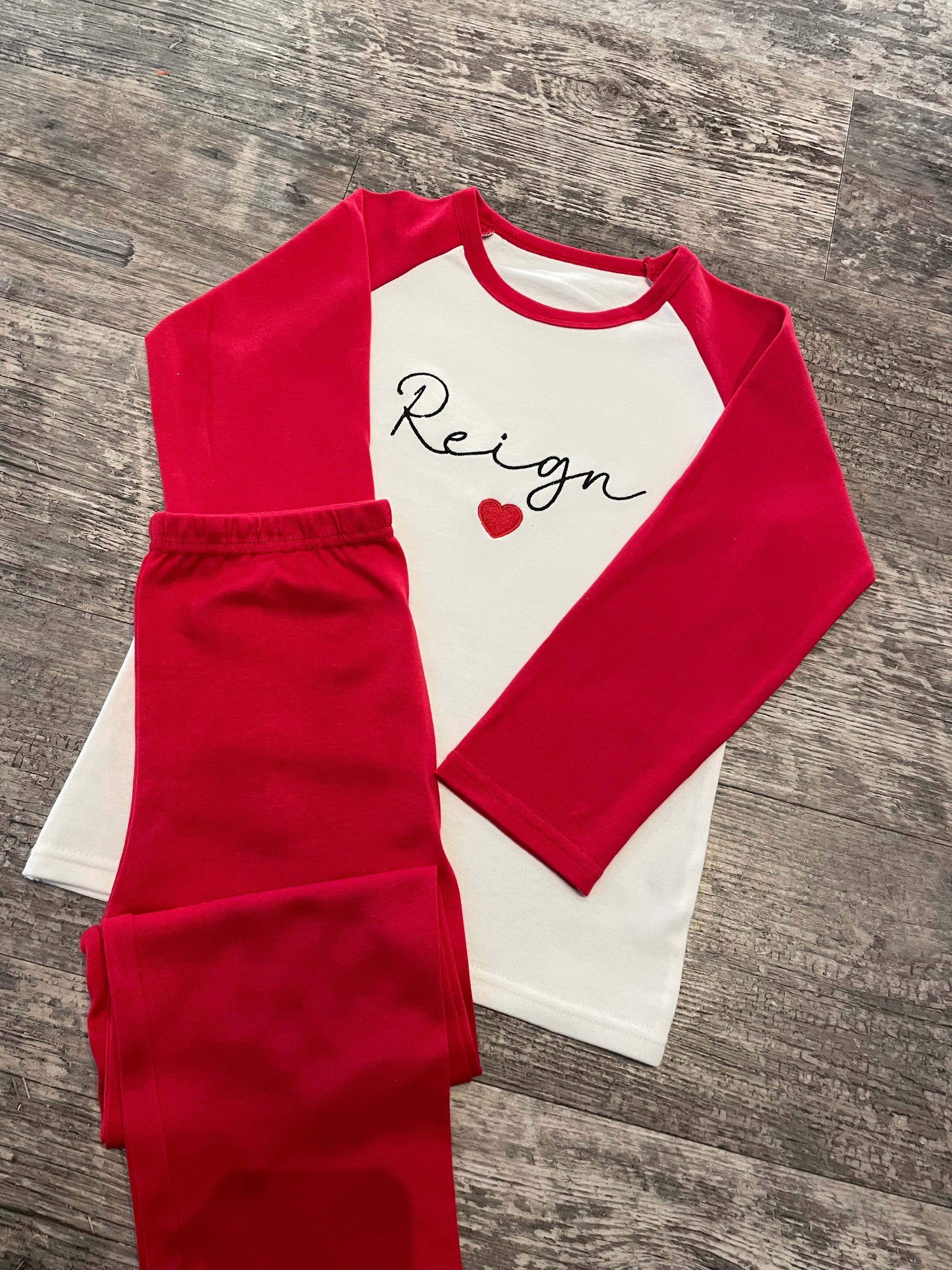 Personalised best sale valentines pyjamas