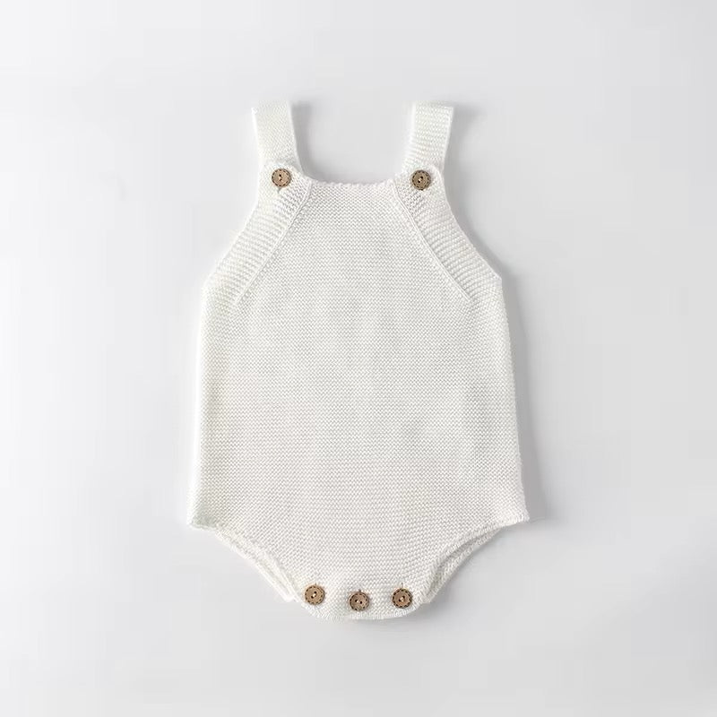 Personalised White Knitted romper