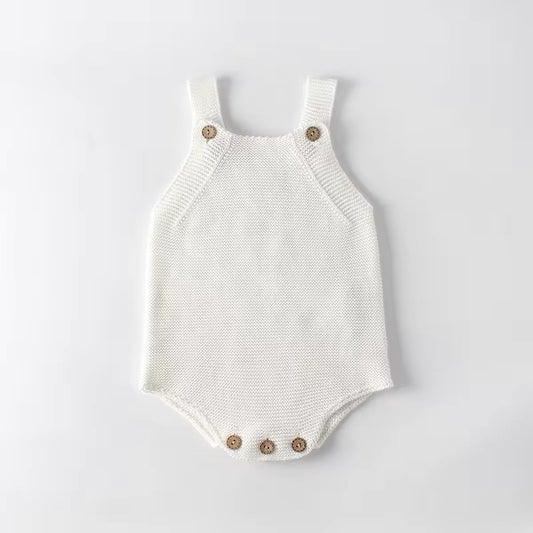 Personalised White Knitted romper