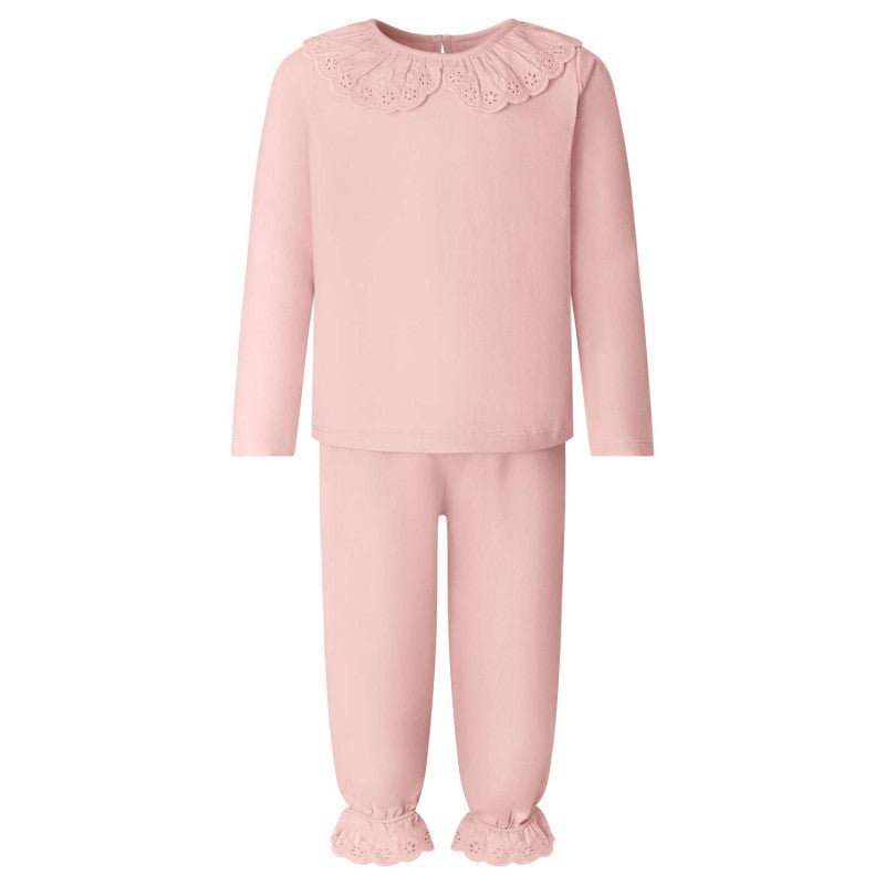 Personalised cotton frill pyjamas