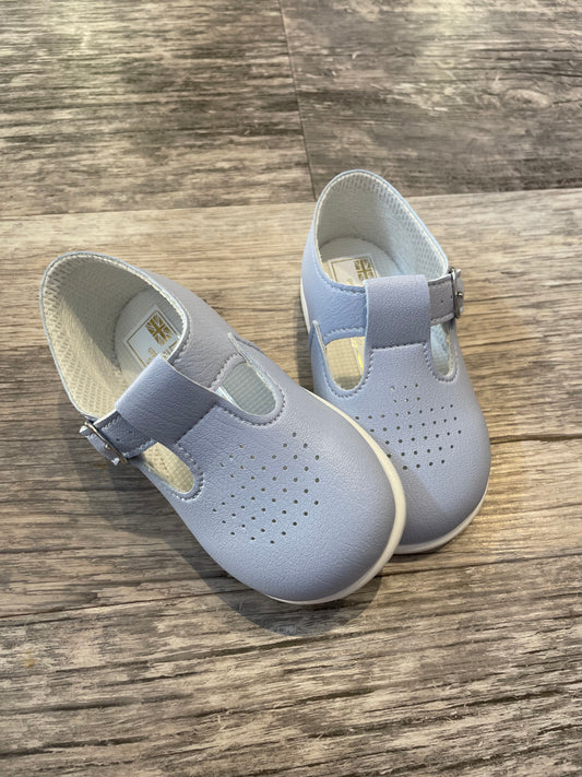 Baby blue hard sole shoes