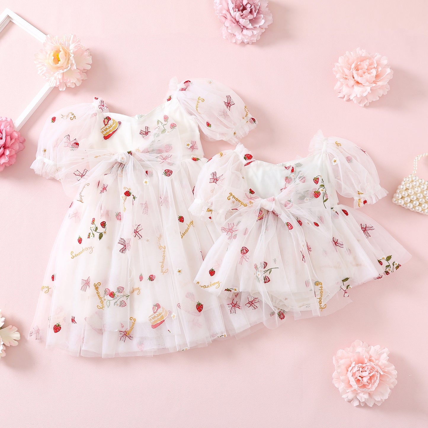 The Strawberry tulle dress