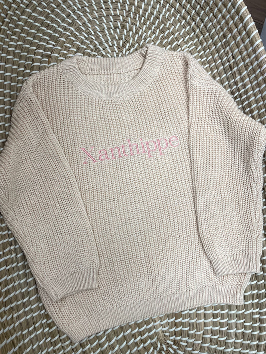 Personalised knitted sweatshirts