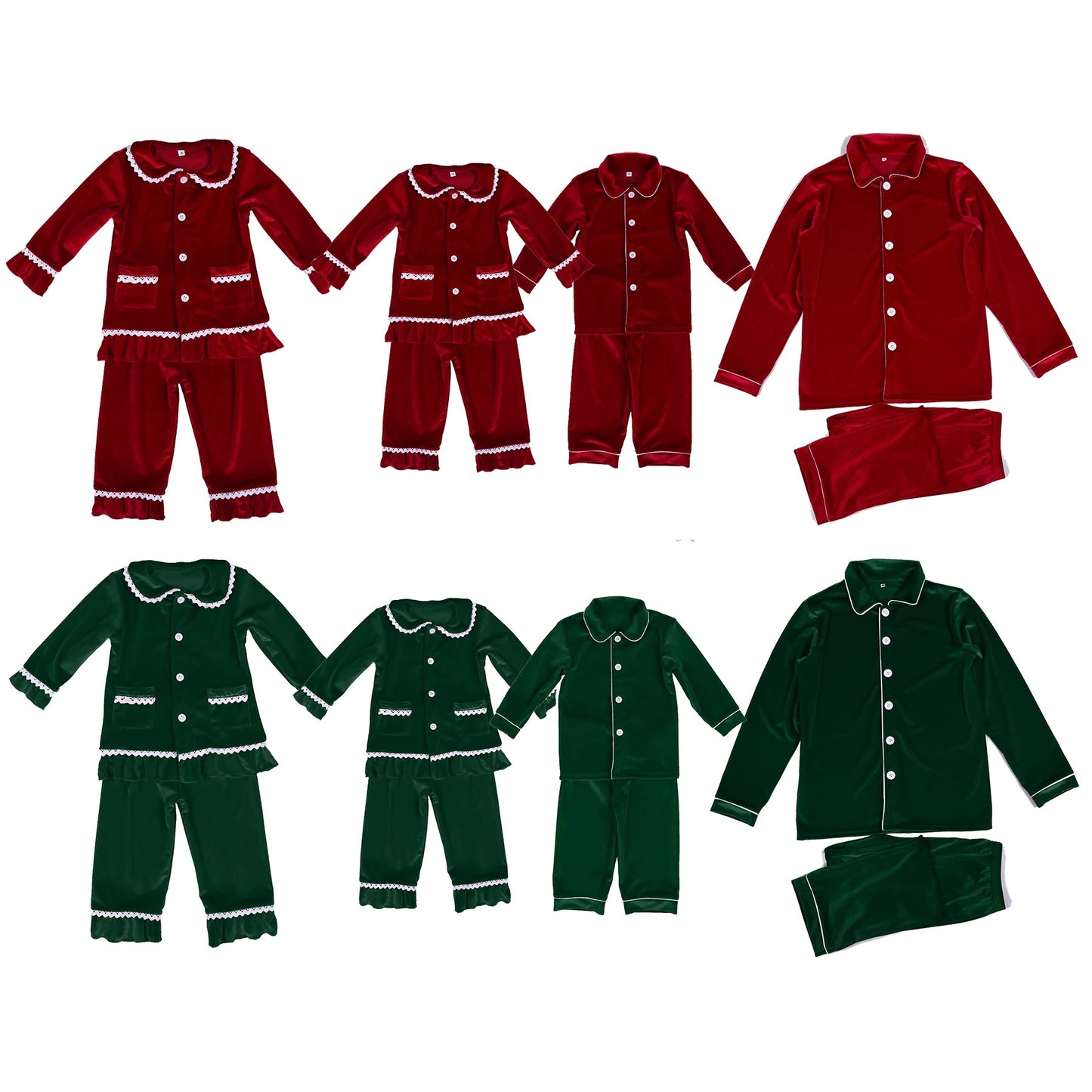 Personalised luxury green velvet boys pyjamas