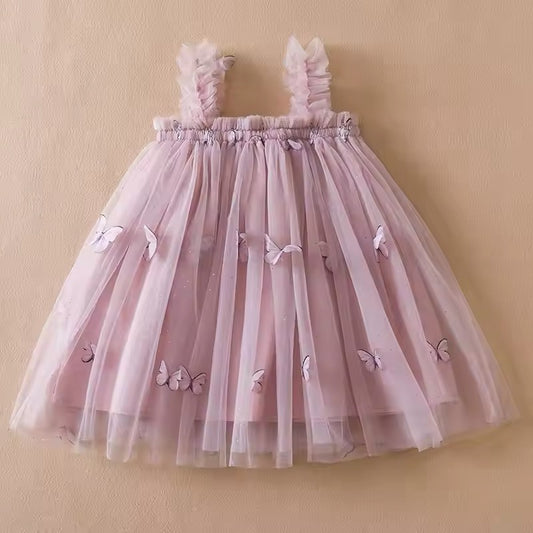 Pink butterfly dress