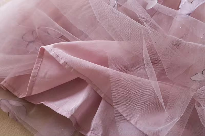 Pink butterfly dress