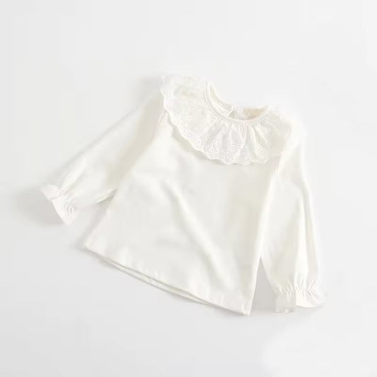 White frill blouse