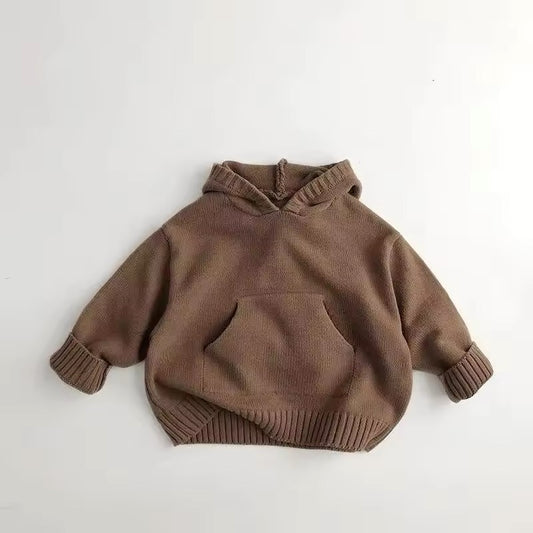 Knitted chocolate hoodie