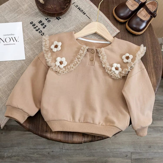 Beige flower jumper