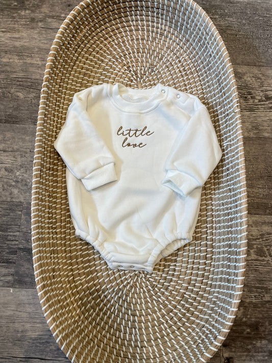 Little love romper - white