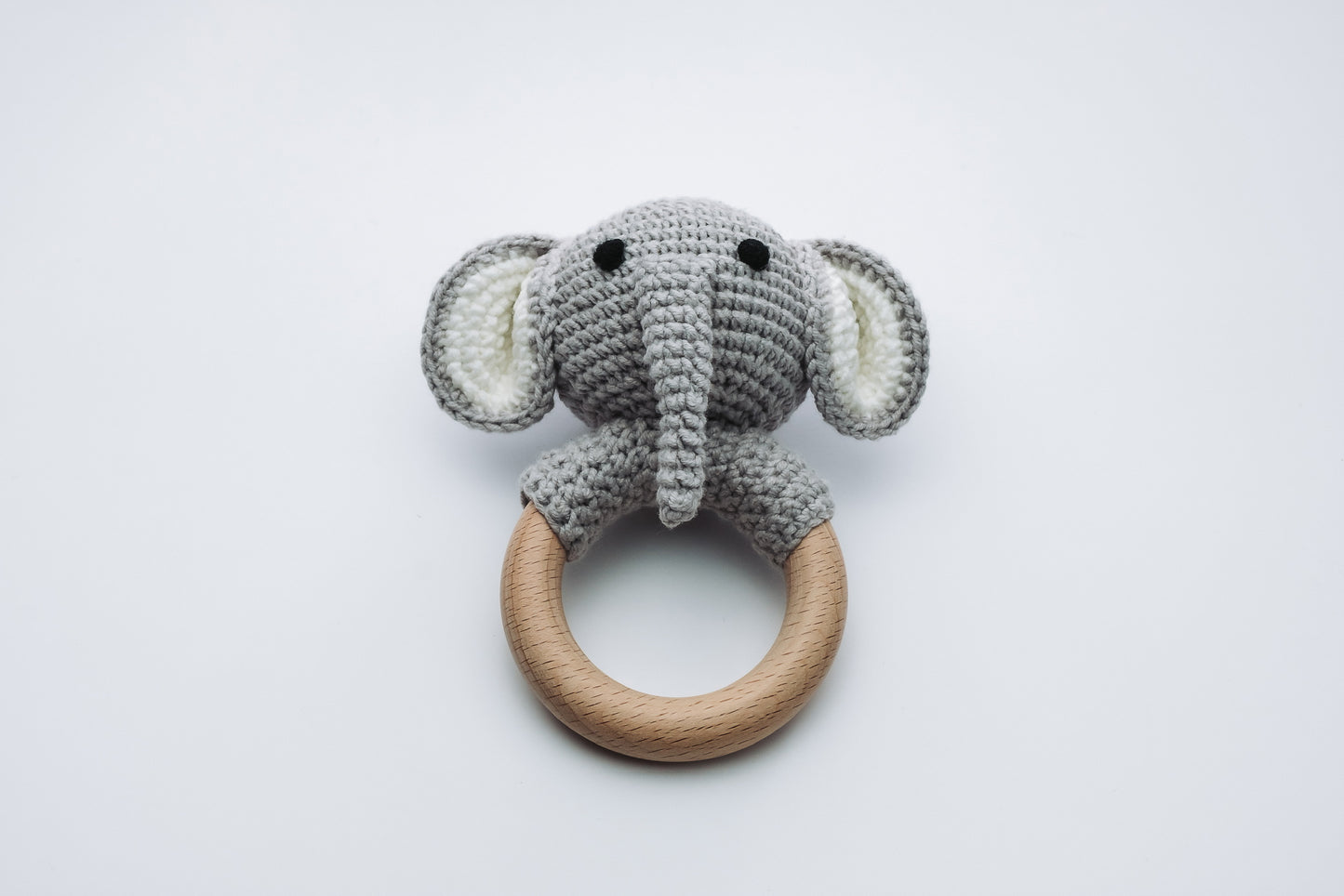 Grey elephant rattle