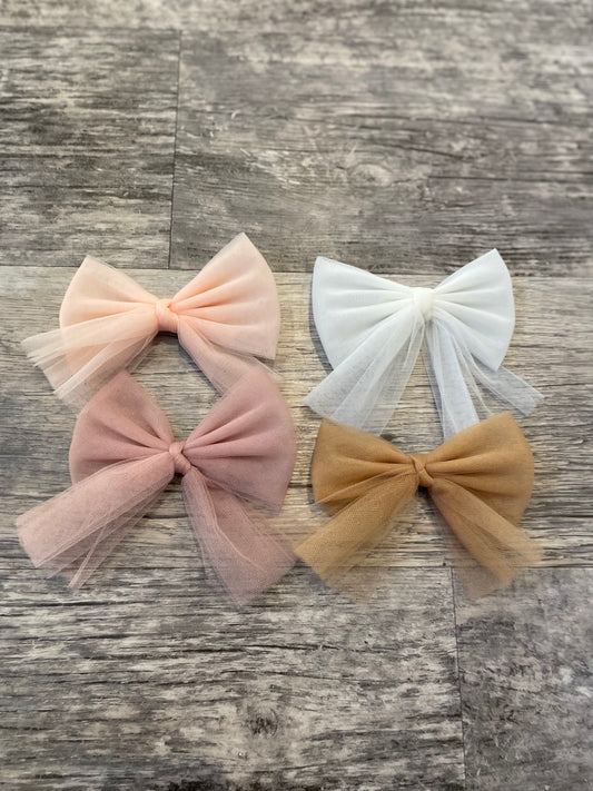 Large tulle bow