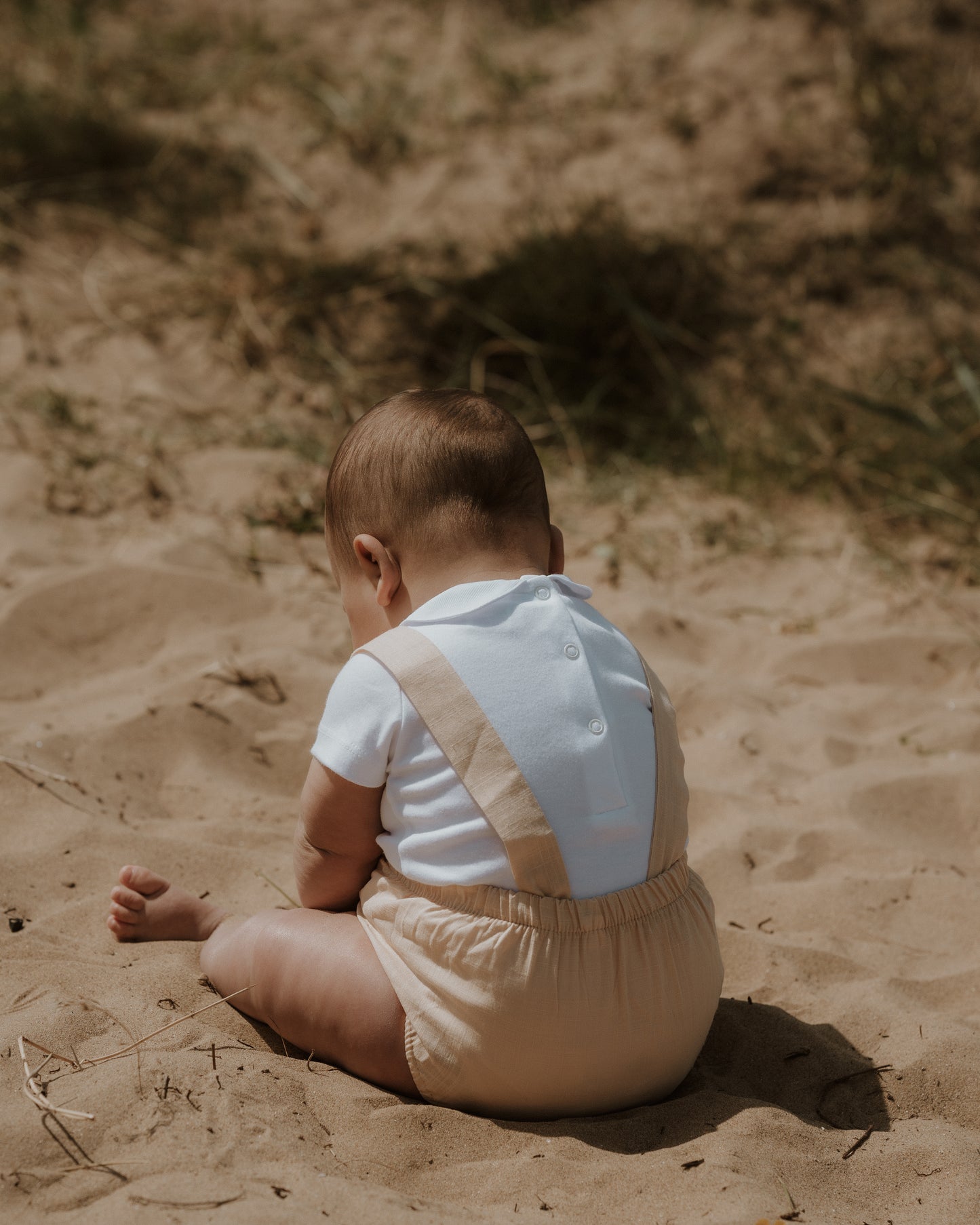 Personalised beige romper