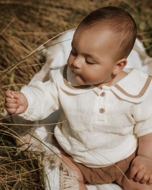 The beige muslin set