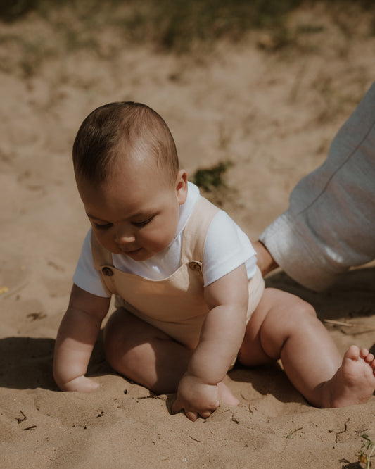 Personalised beige romper