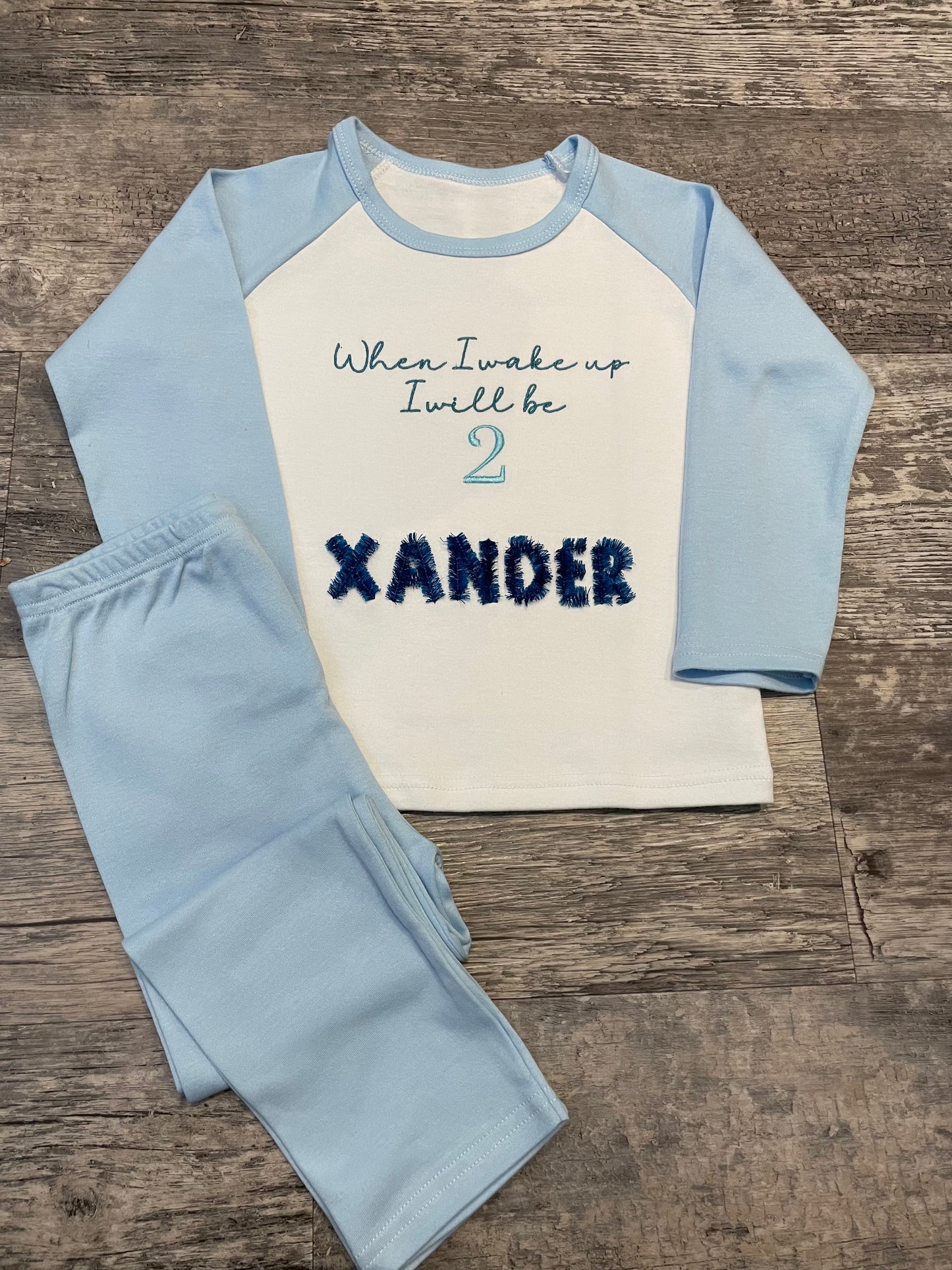 Personalised cotton pyjamas