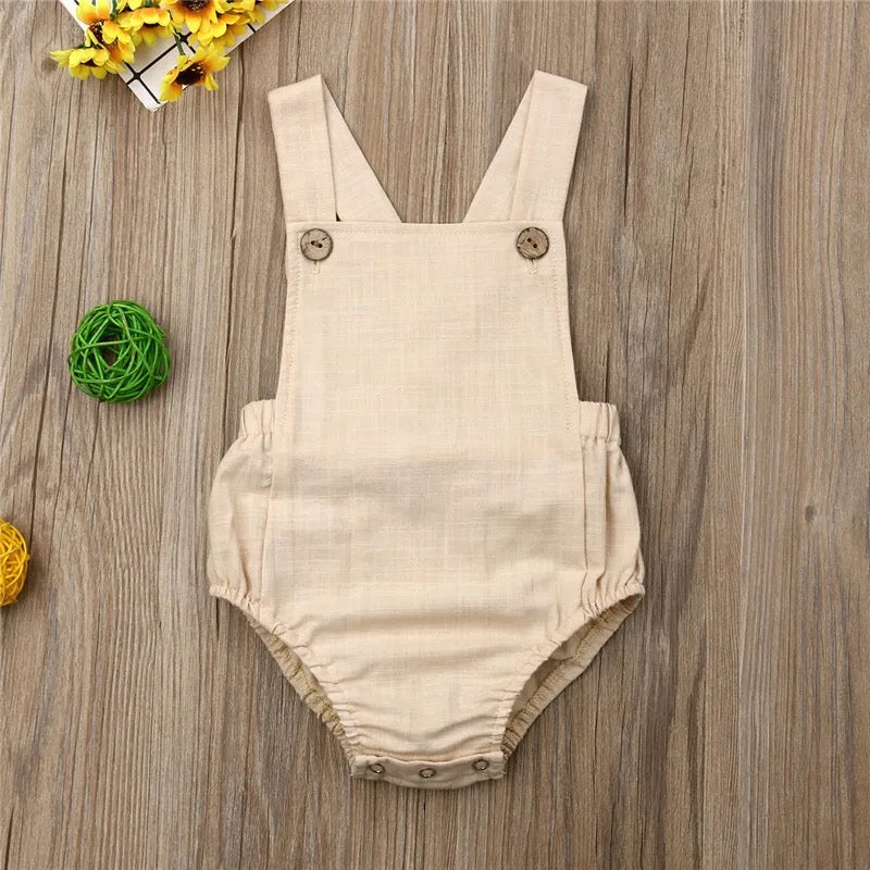 Personalised beige romper