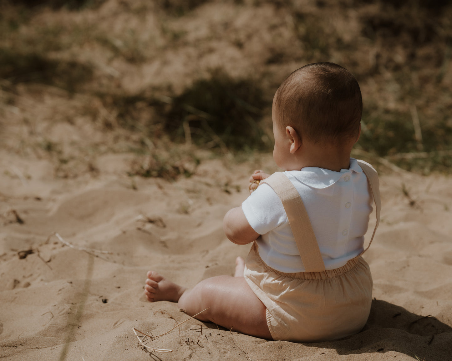 Personalised beige romper