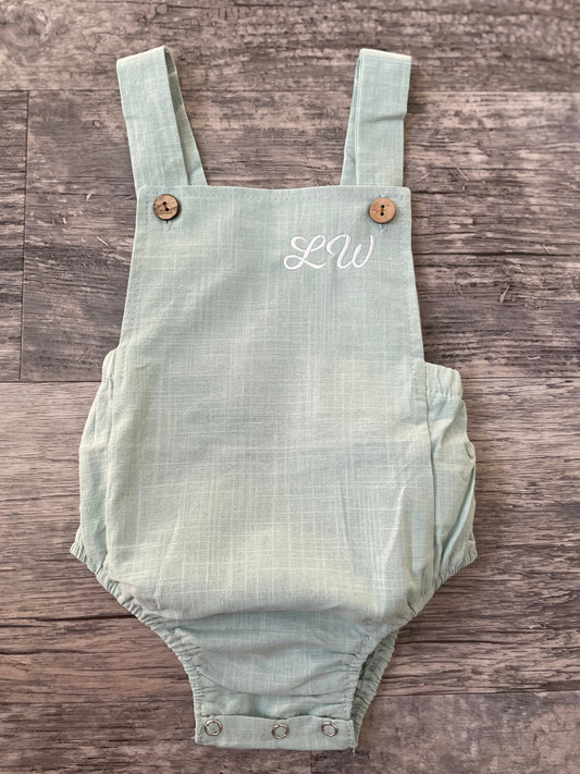 Personalised mint romper