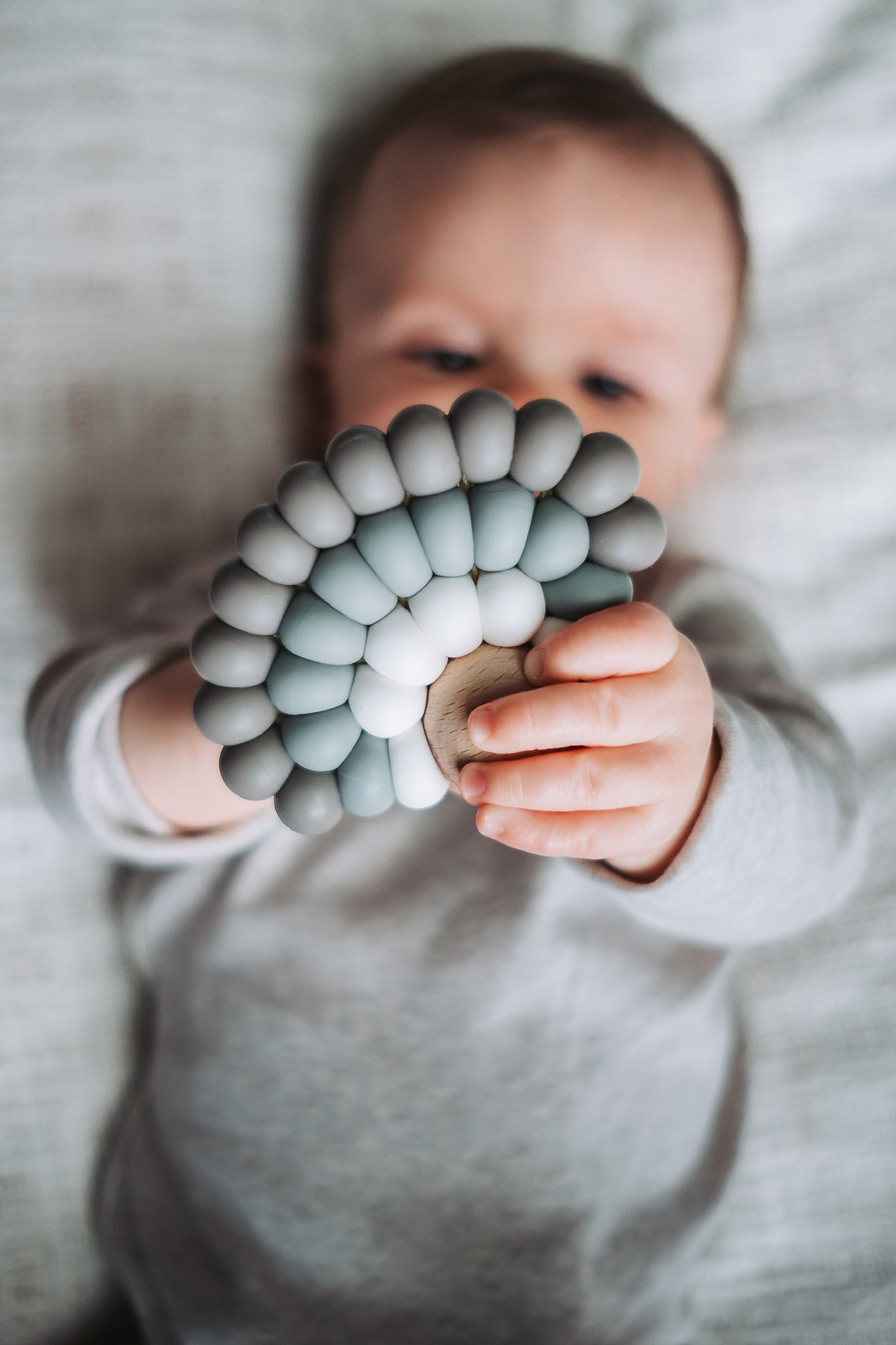 Grey rainbow teether