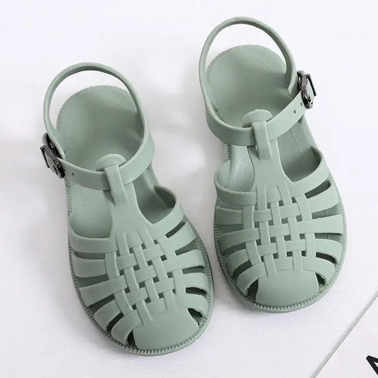 Mint jelly shoes