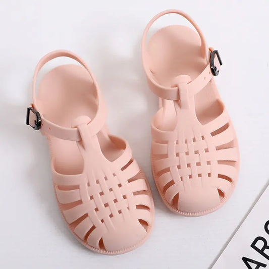 Pink jelly shoes