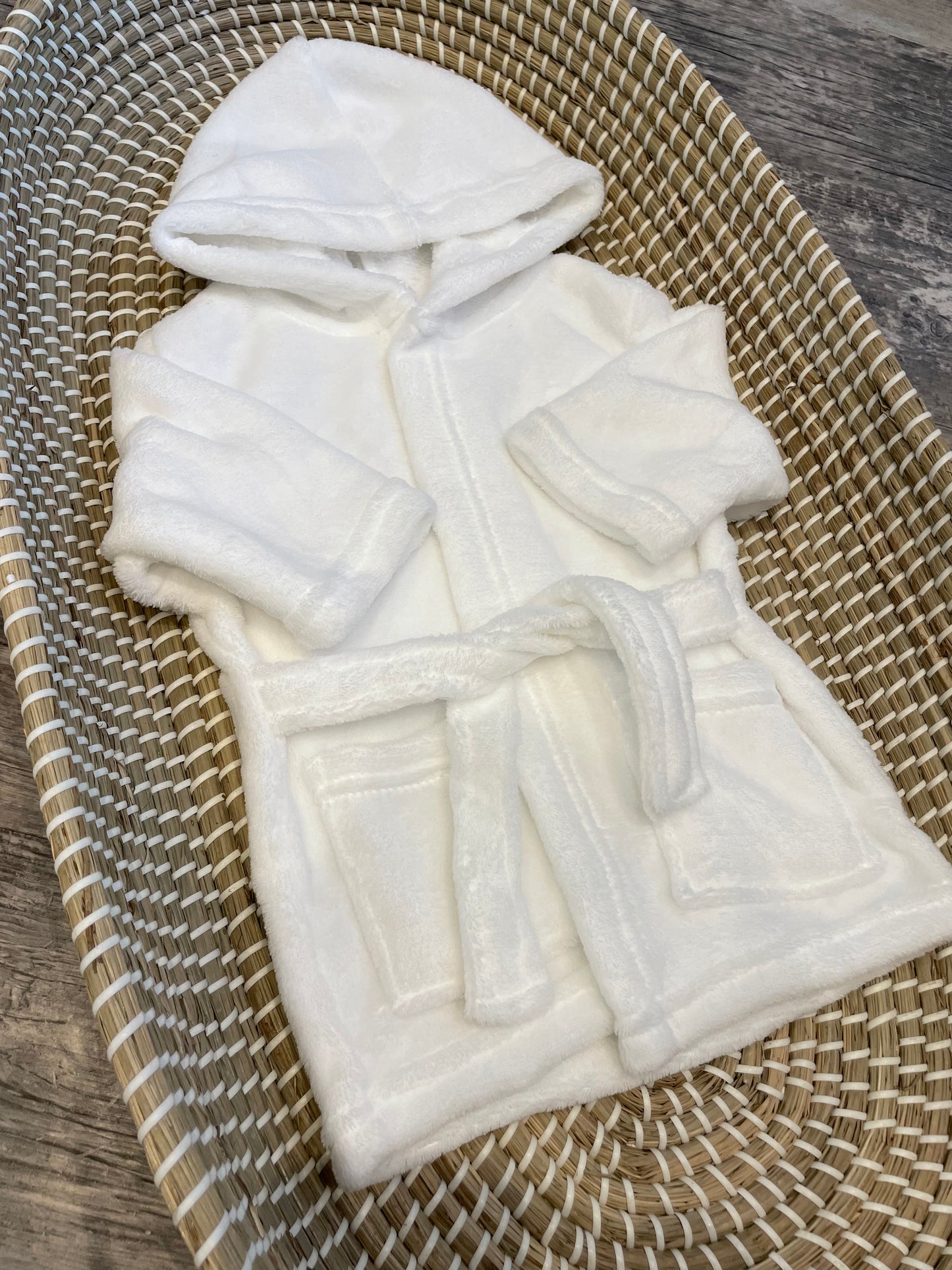 Personalised white dressing gown