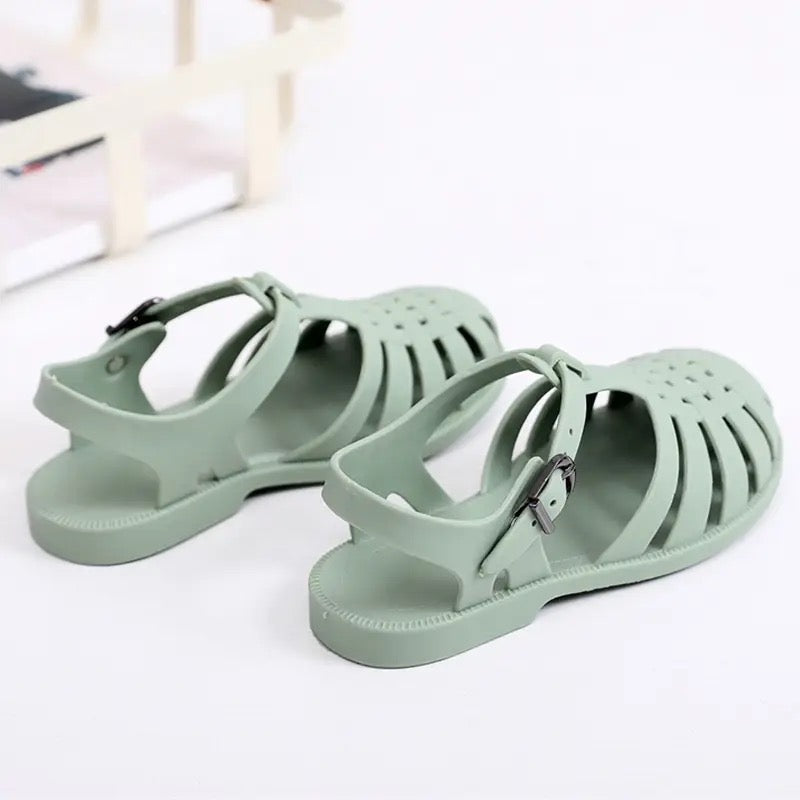 Mint jelly shoes