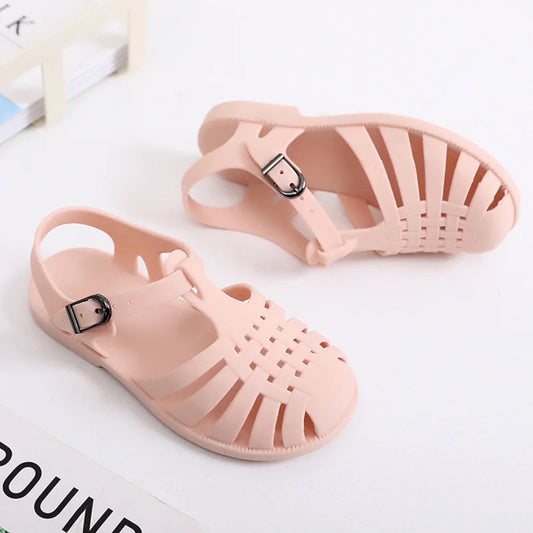 Pink jelly shoes