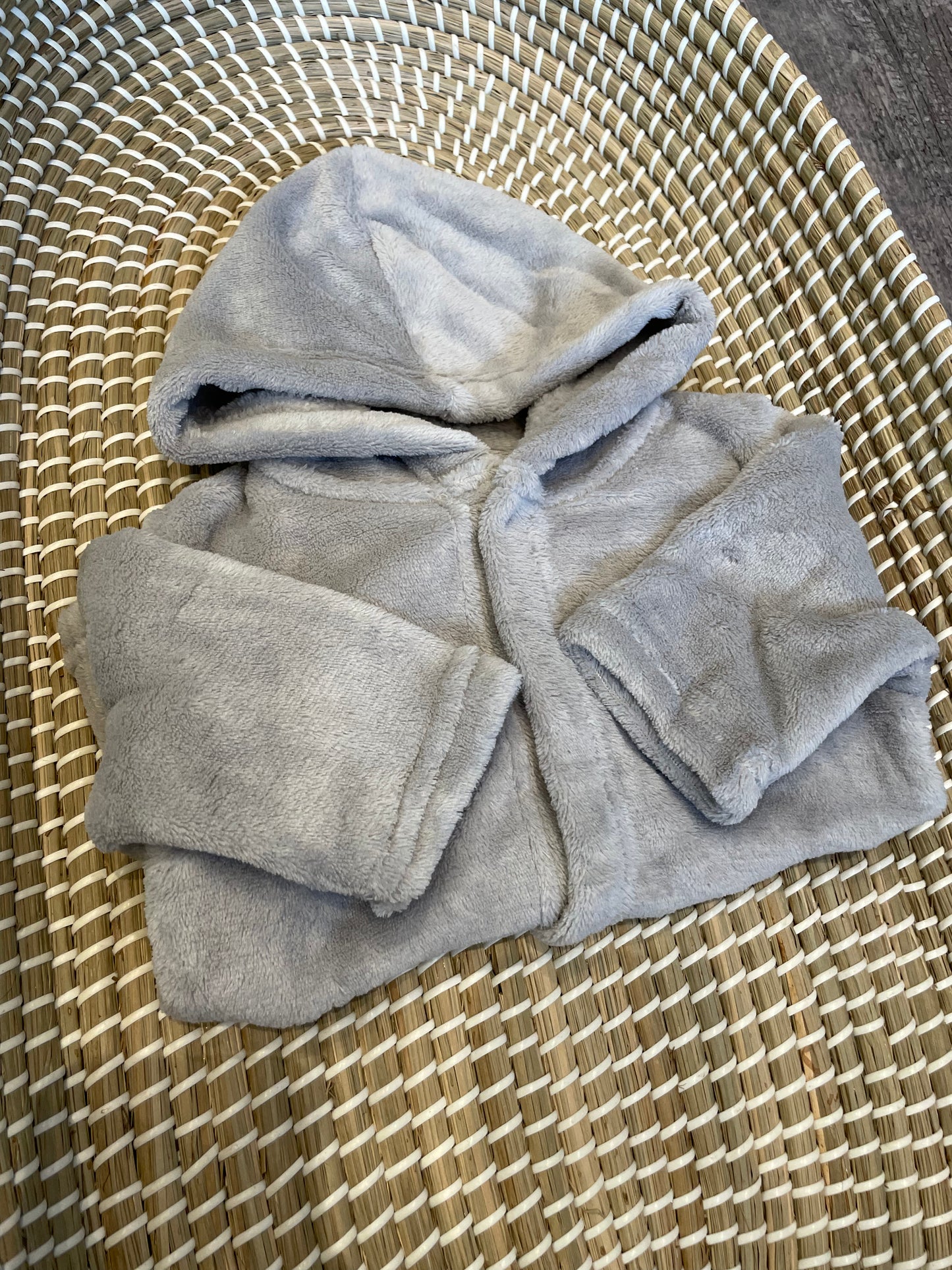 Personalised grey dressing gown