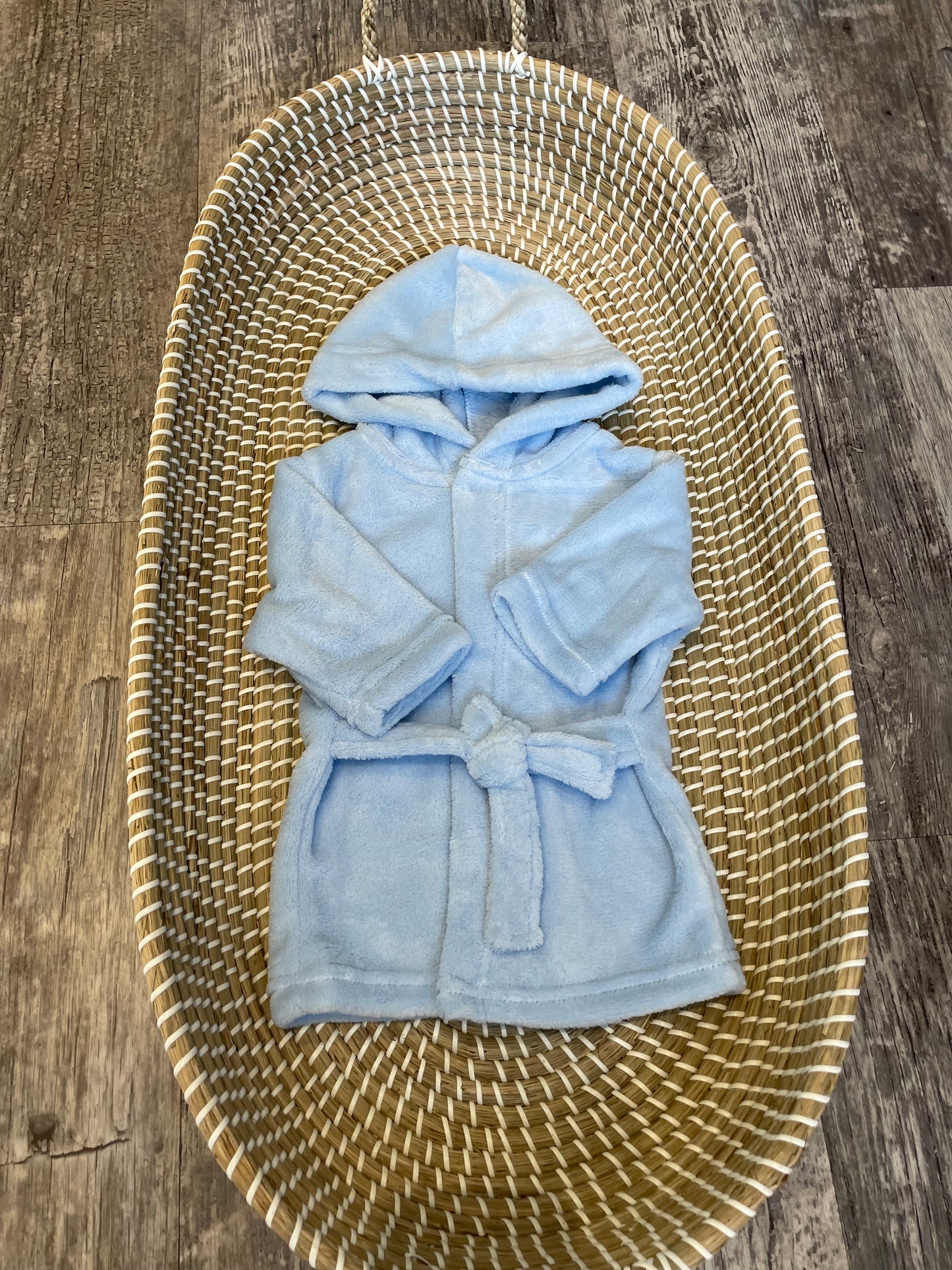 Personalised baby blue dressing gown