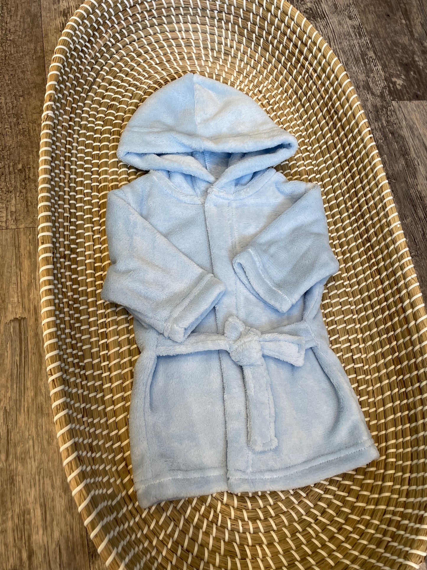 Personalised baby blue dressing gown